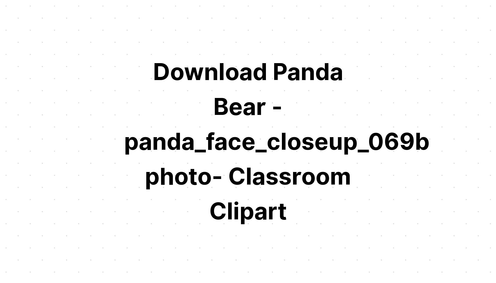 Download Panda Face SVG File